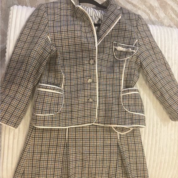 Juicy Couture Jackets & Blazers - Juicy Couture Checkered Wool Marching Blazer/ Skirt Set